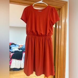 Ann Taylor Vibrant Red Mini Dress